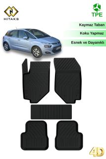 Citroen C4 Picasso 2013 2018 Uyumlu 4D Havuzlu Kauçuk Oto Paspas