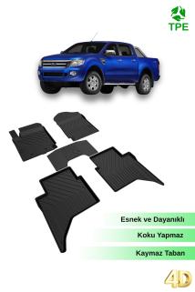 Ford Ranger 2013-2022 Uyumlu 4D Araca Özel Havuzlu Oto Paspas