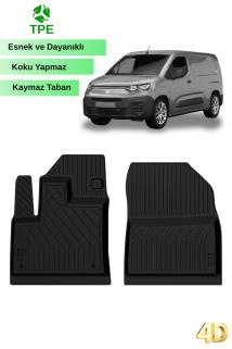 Fiat Doblo Panelvan 2023 Sonrası İle Uyumlu 4D Havuzlu Paspas Kapalı Kasa Ön İki Parça
