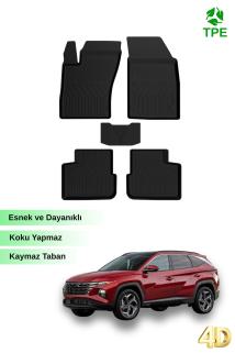 Hyundai Tucson 2021+ Uyumlu Araca Özel 4D Havuzlu Özel Oto Paspas
