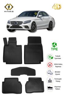 Mercedes C Serisi W205 Paspas 2015-2021 Uyumlu Havuzlu 4D Araca Özel Oto Paspas