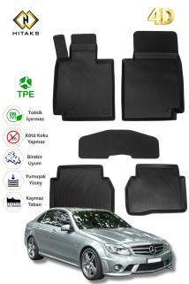 Mercedes C Serisi W-204 Paspas 2007-2014 Uyumlu 4D Havuzlu Araca Özel Oto Paspas