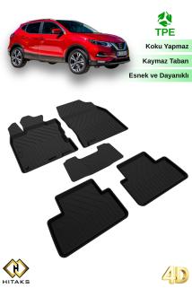 Nissan Qashqai 2014 - 2021 Uyumlu Paspas Araca Özel 4D Havuzlu Oto Paspas