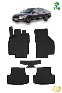 Skoda Superb 2015-2024 Uyumlu 4D Oto Havuzlu Paspas