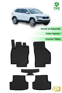 Skoda Karoq 2018 ve Sonrası 4D Paspas Havuzlu Kauçuk Oto Paspas
