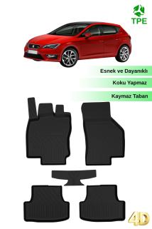 Seat Leon 2012 2020 Arası Uyumlu 4D Paspas Araca Özel Oto Paspas