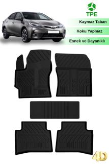 Toyota Corolla Sedan 2019 Sonrası ile Uyumlu 4D Havuzlu Araca Özel Oto Paspas