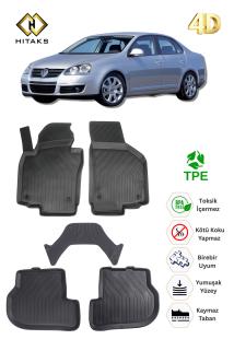 Volkswagen VW Jetta 2005-2010 Uyumlu 4D Havuzlu Araca Özel Oto Paspas