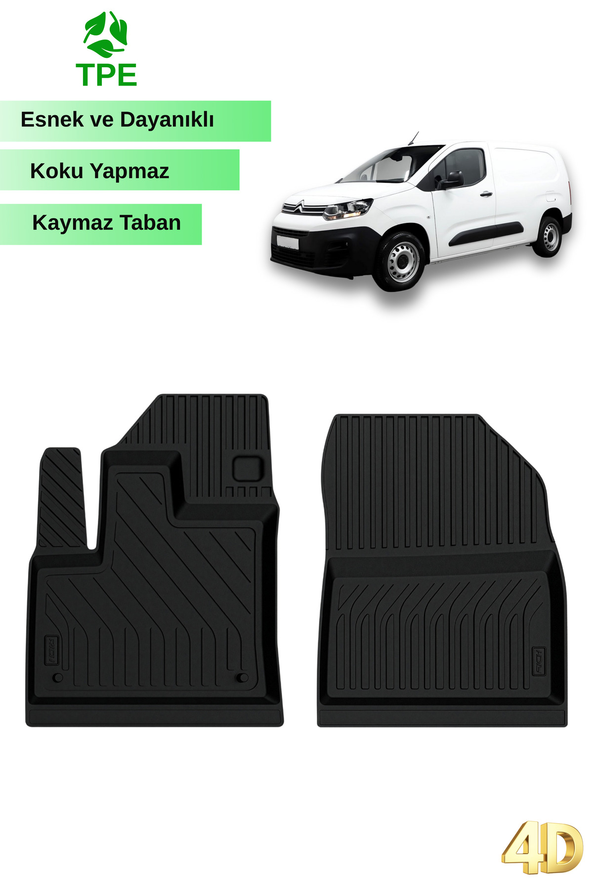 Hitaks Citroen Berlingo Panelvan 2019 Sonrası Uyumlu  Oto Paspas 