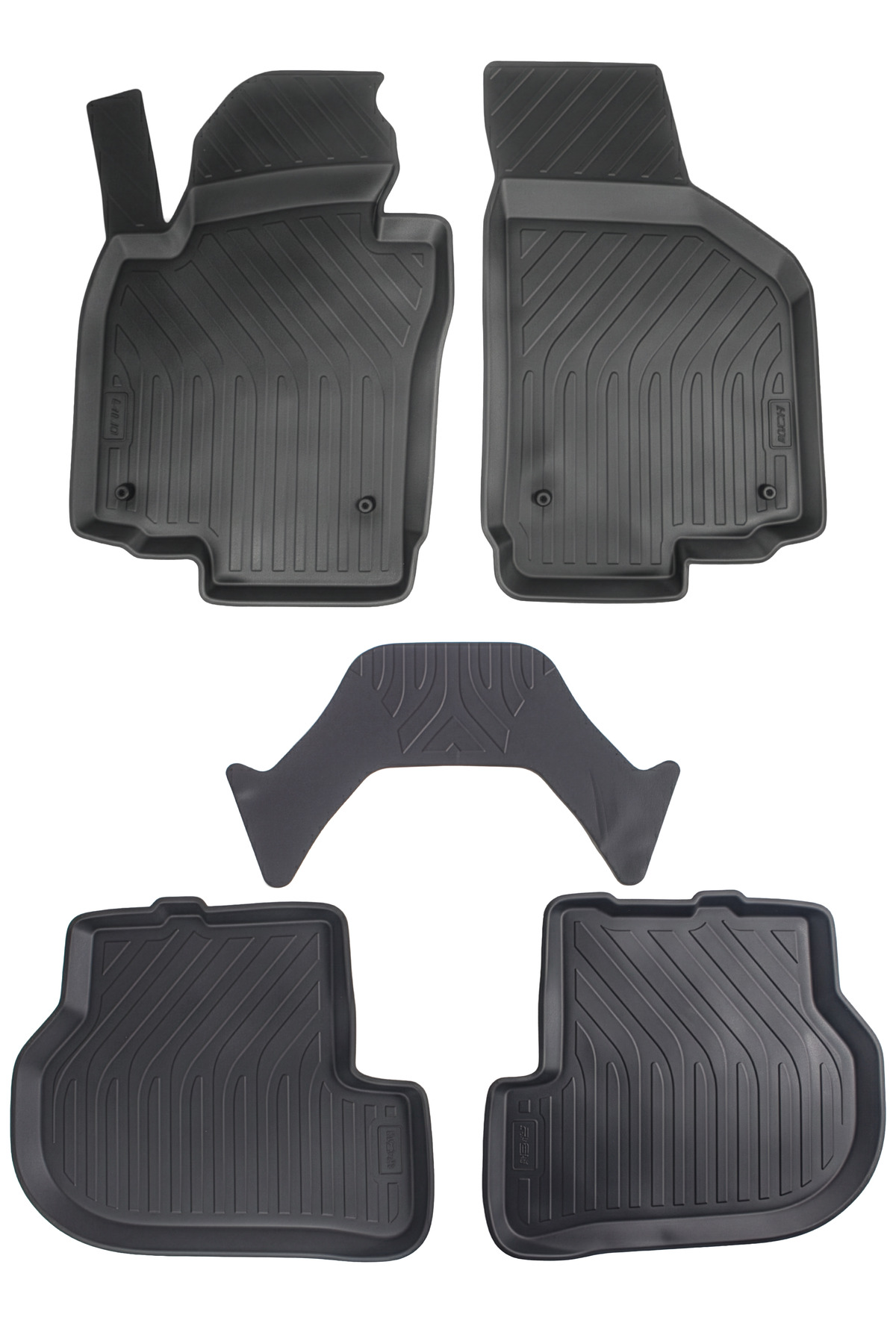 Hitaks Skoda Octavia 2008–2013 Uyumlu Kaymaz Araca Özel Paspas 4D Havuzlu Oto Paspas Seti